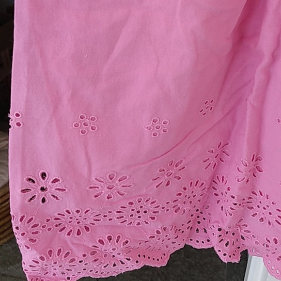🌻J Crew washed pink eyelet dress Sz 2 - Picture 9 of 16